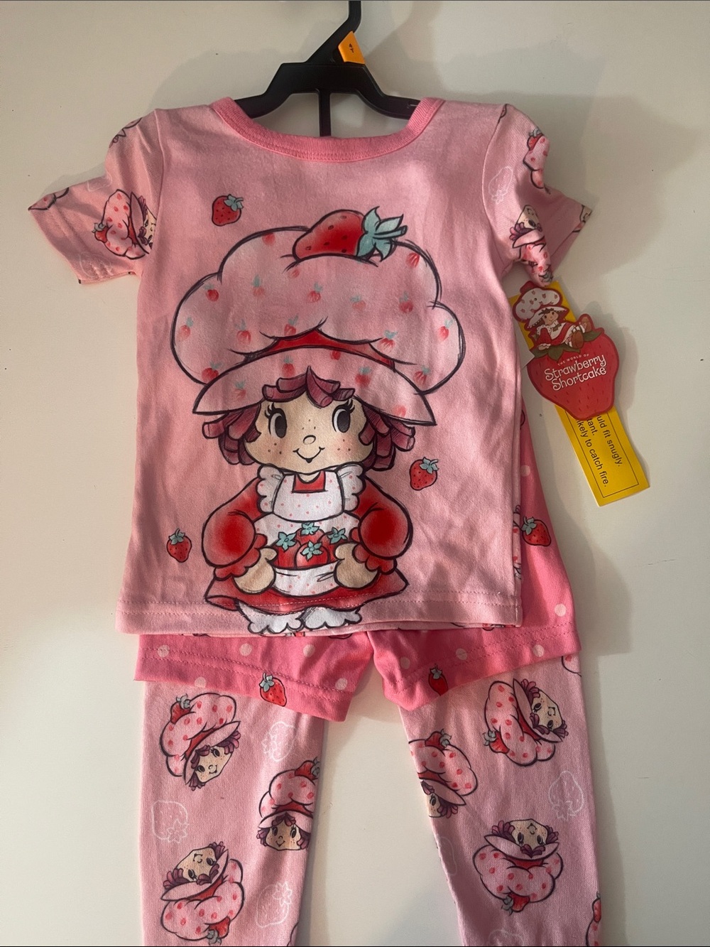 Strawberry Shortcake Pink Kids Pajama Set - Short Sleeve Top & Pants